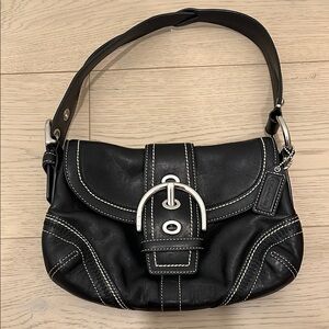 Coach Black Leather Women's Bag